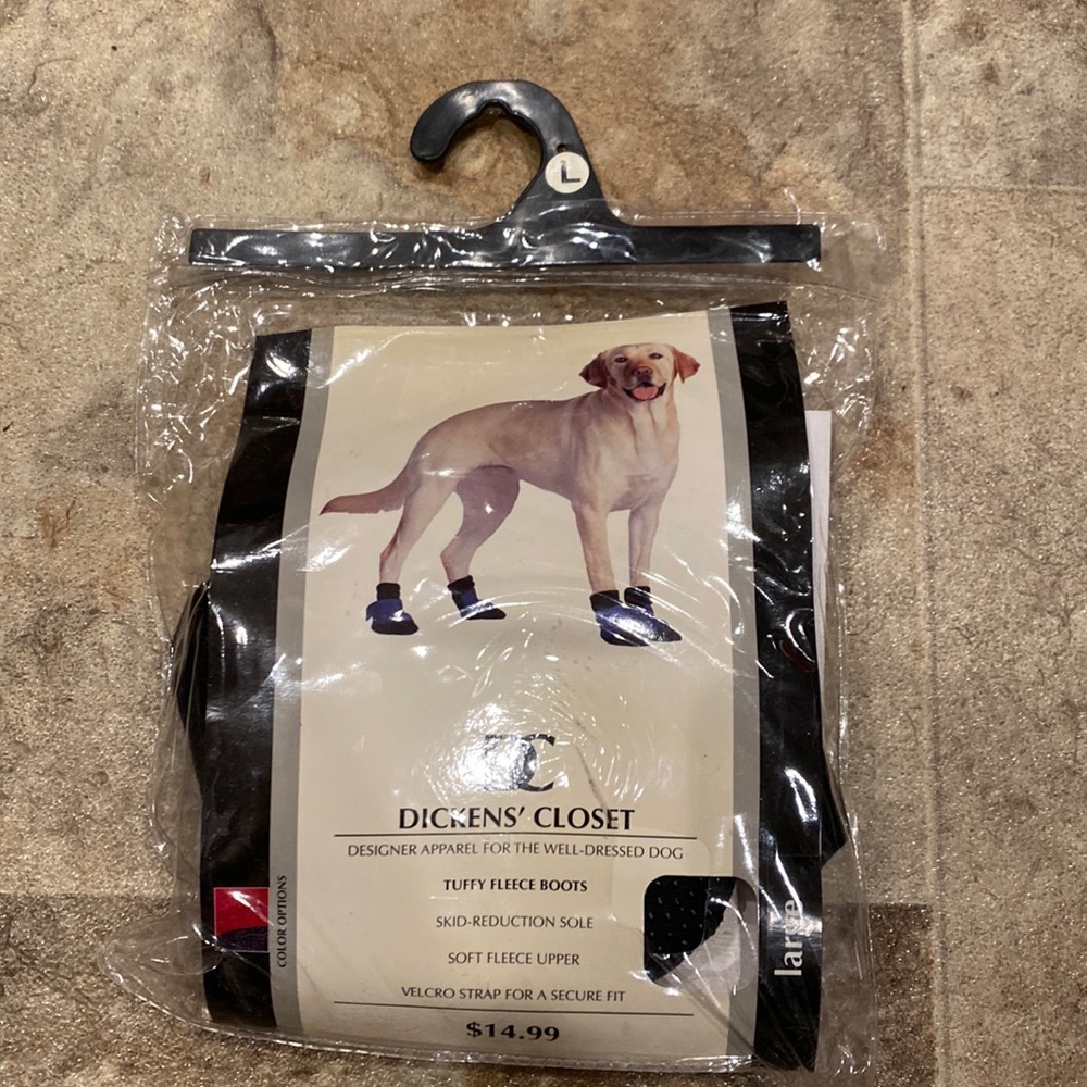 NWT Fleece Dog Boots, Large
